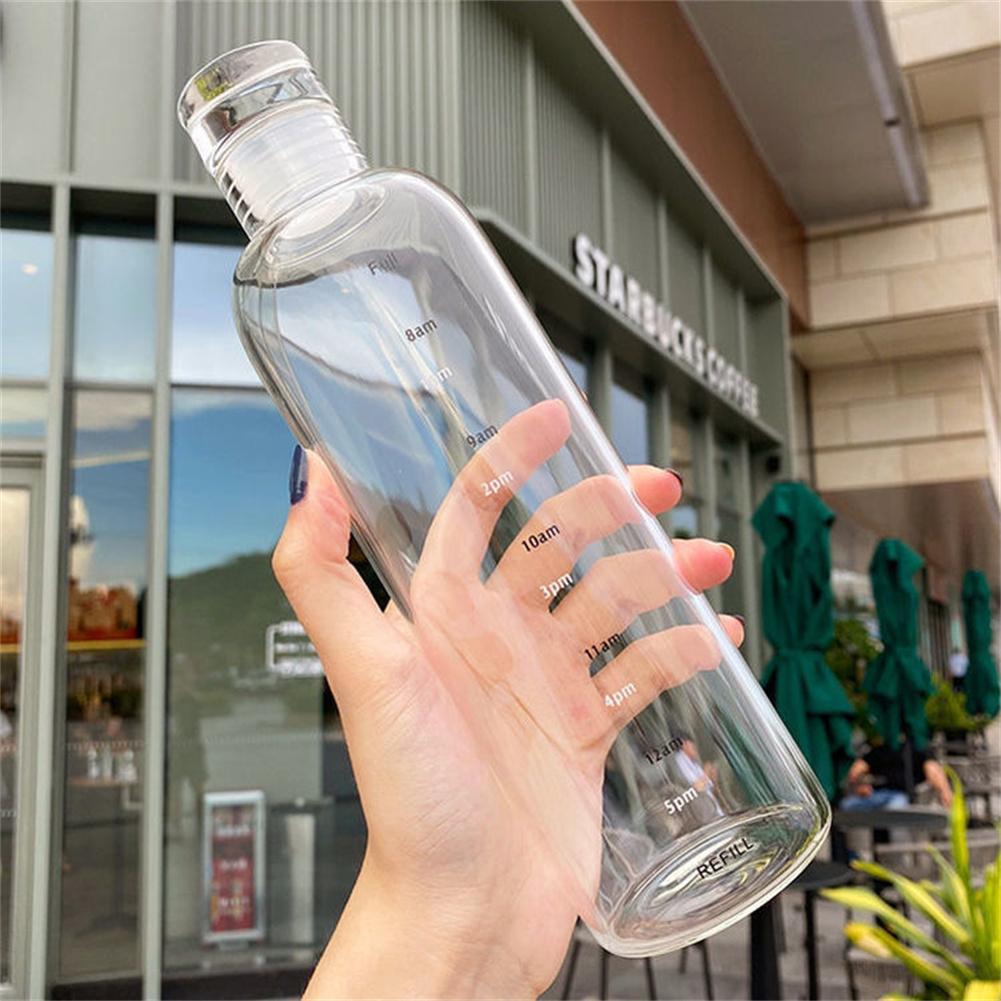 Transparent,lightweight Sports Water Bottle Portable Leak-proof Fitness Gym Water Time Scale, Sealed, Leakproof, 500ml Capacity - Image 8
