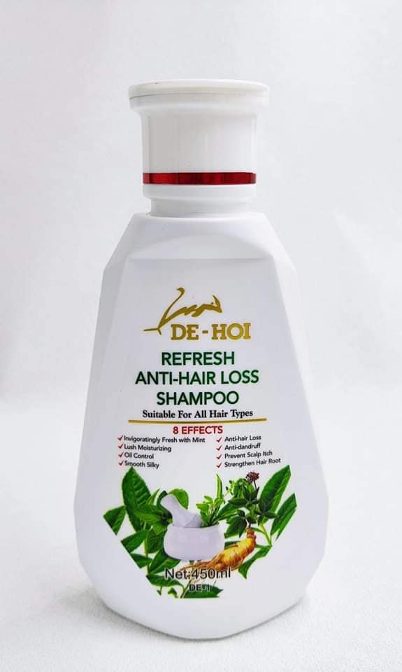 De-Hoi Refresh Anti-hair Loss Shampoo Ginger Hair Care Shampoo Helps Stop Hair Loss 450ml - Image 6