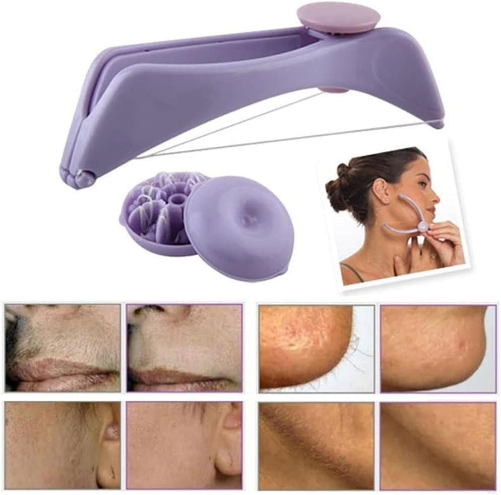 Eyebrow Threading Tool – Modern Plastic Cotton Facial & Body Hair Remover for Women - Random Color - Image 3