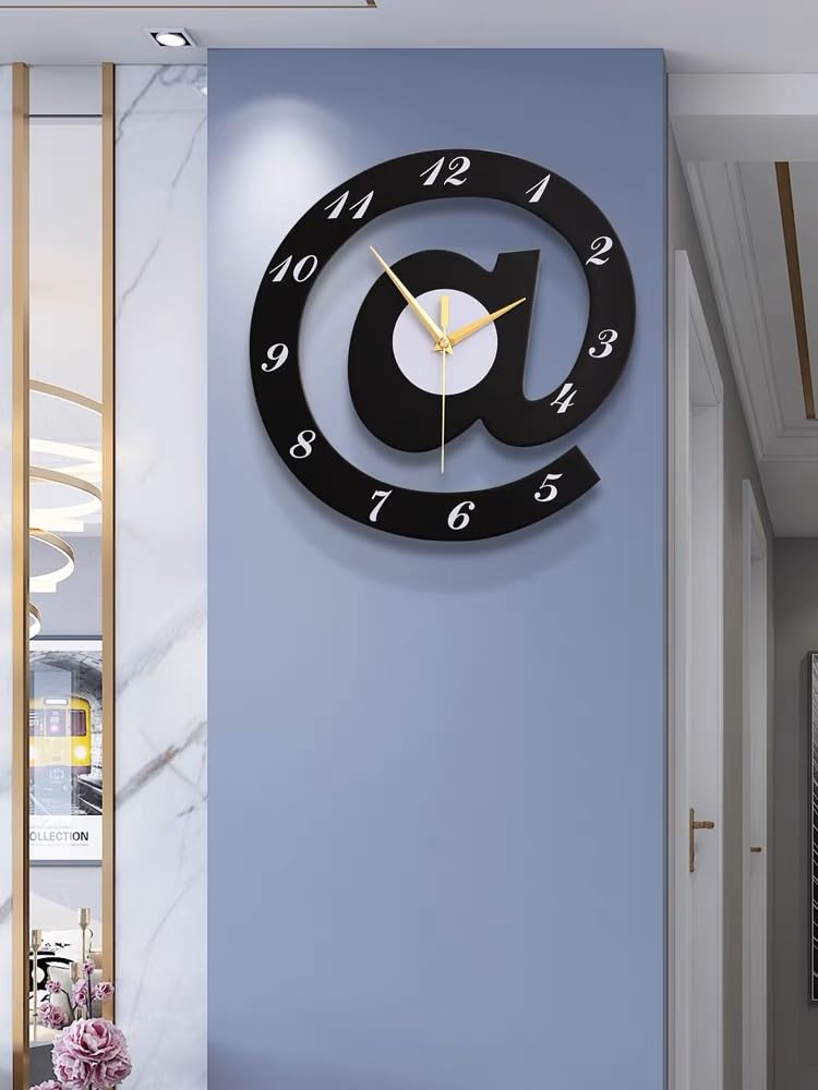 The Sign (@)3D Wooden wall clock for Living Room, Bed Room Home Decor Art & Hanging Decorative Showpiece Items - Image 7