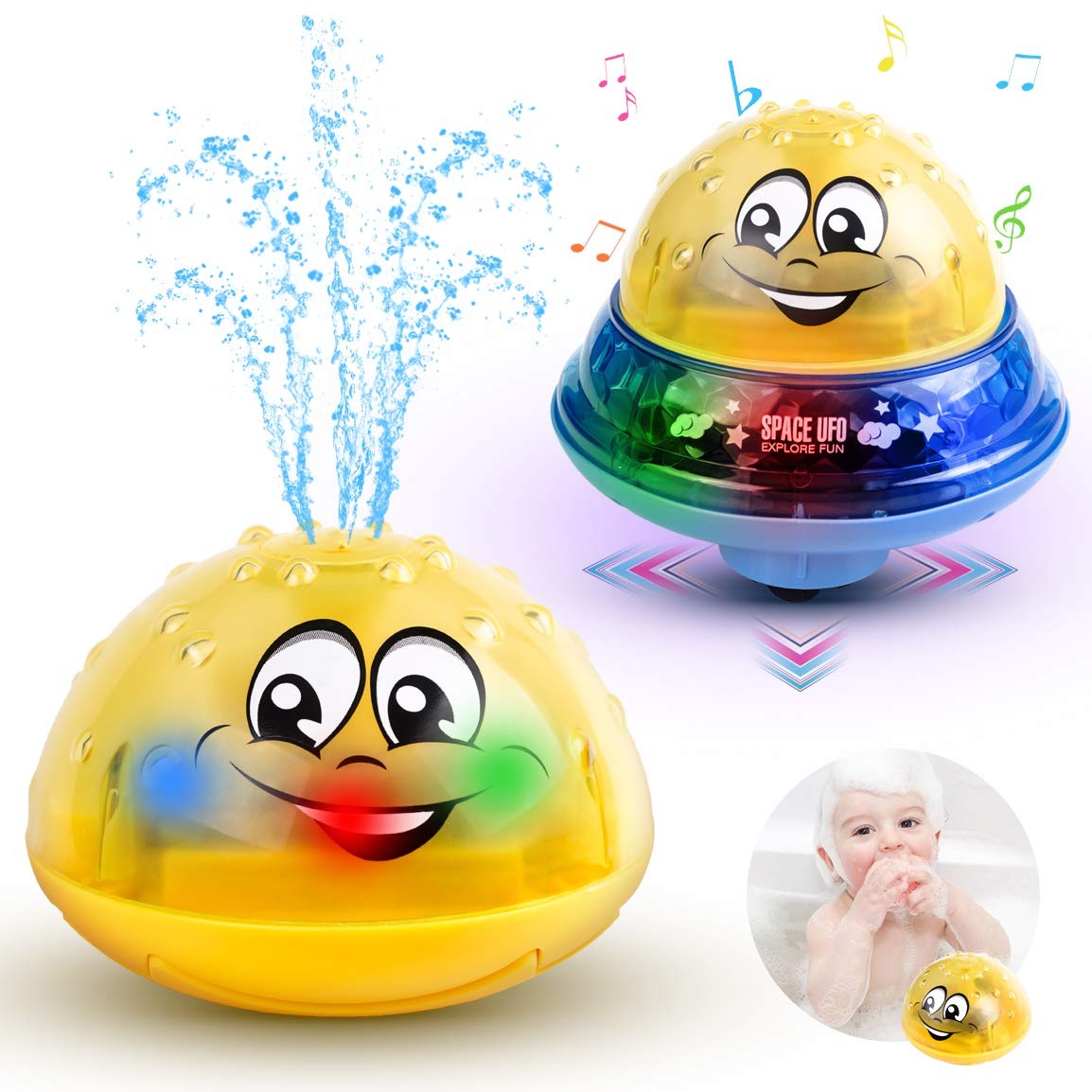 Refasy Children Bath Toys Automatic Water Spray Bathtub Toy for Kids Infant - Spray Ball - Image 7