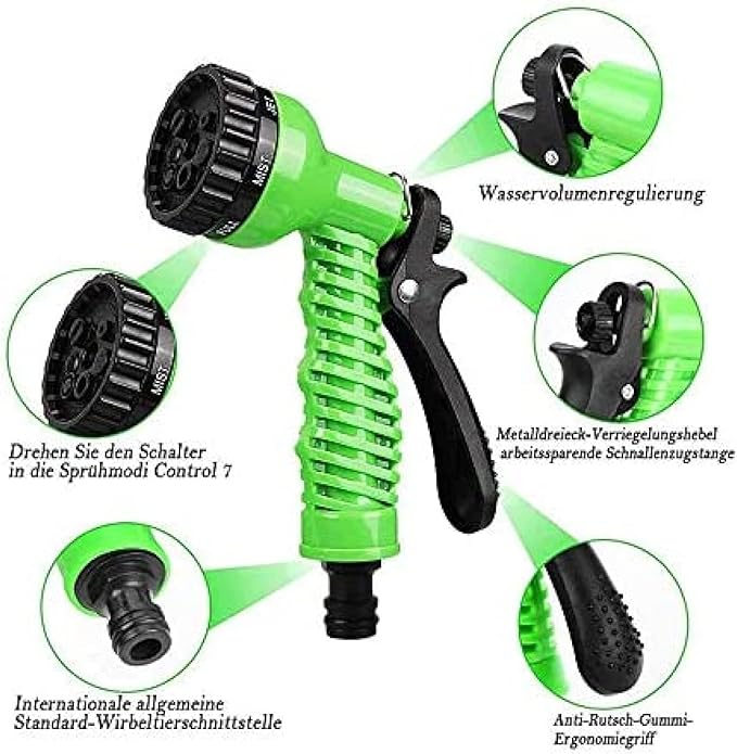 Magic Hose Pipe | Water Spray | Pressure Water spray Jet Gun | Expandable, Flexible Garden Water Hose for Car Wash, Bike Wash, Home and Garden 150 ft (Random Color) - Image 5