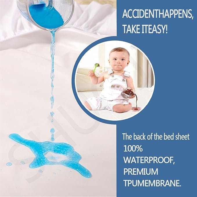 Waterproof Mattress Protector | Fitted Breathable Mattress Cover - Image 12
