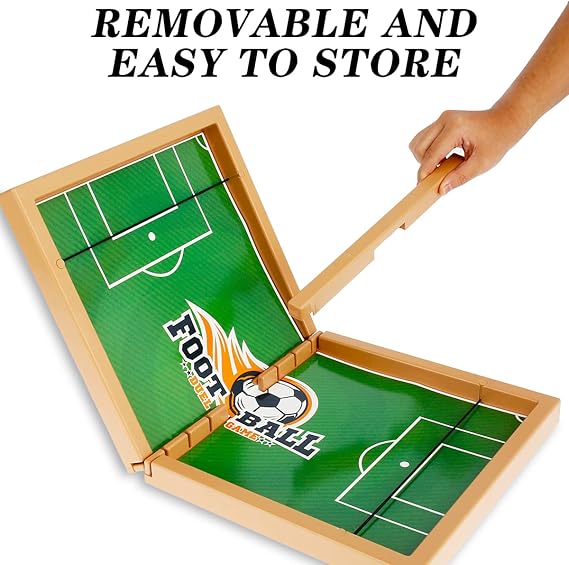 Wooden Sling Puck Game | Football Board Game | Wooden Hockey Soccer Table Game for kids & adults - Image 9