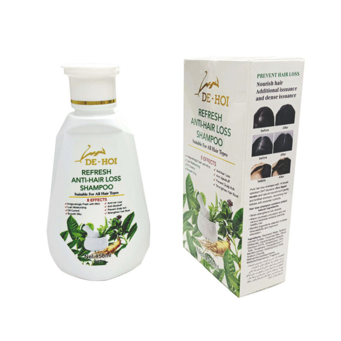 De-Hoi Refresh Anti-hair Loss Shampoo Ginger Hair Care Shampoo Helps Stop Hair Loss 450ml - Image 7