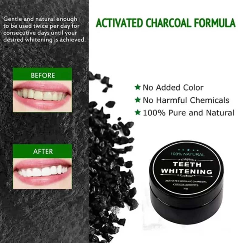 Teeth Whitening Charcoal Powder (Organic) Charcoal (30G) - Image 10