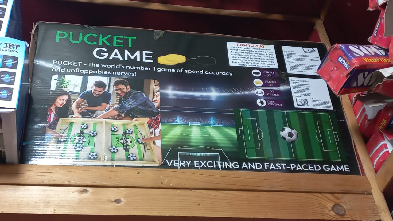 Wooden Sling Puck Game | Football Board Game | Wooden Hockey Soccer Table Game for kids & adults - Image 2