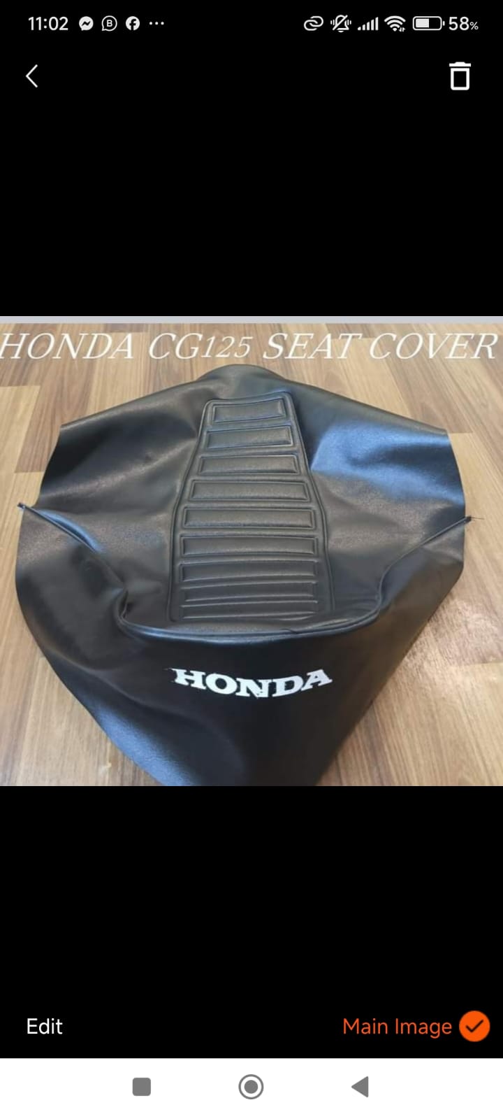 Motor Bike Comfortable Seat Cover Black For CG 125 Bike | Best Quality Seat Cover For CG-125 Motorcycle ( Random Design ) - Image 11