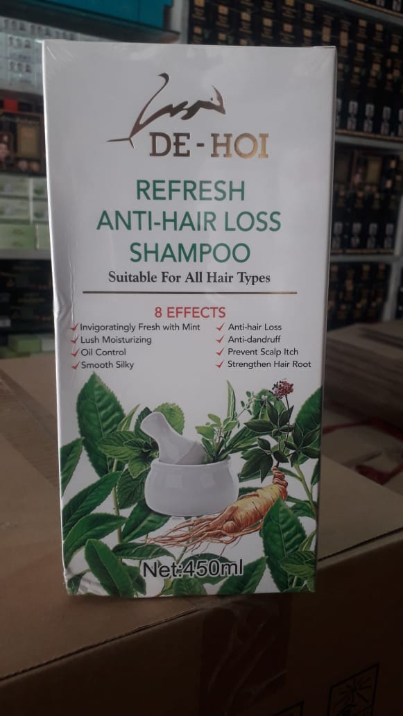 De-Hoi Refresh Anti-hair Loss Shampoo Ginger Hair Care Shampoo Helps Stop Hair Loss 450ml - Image 8