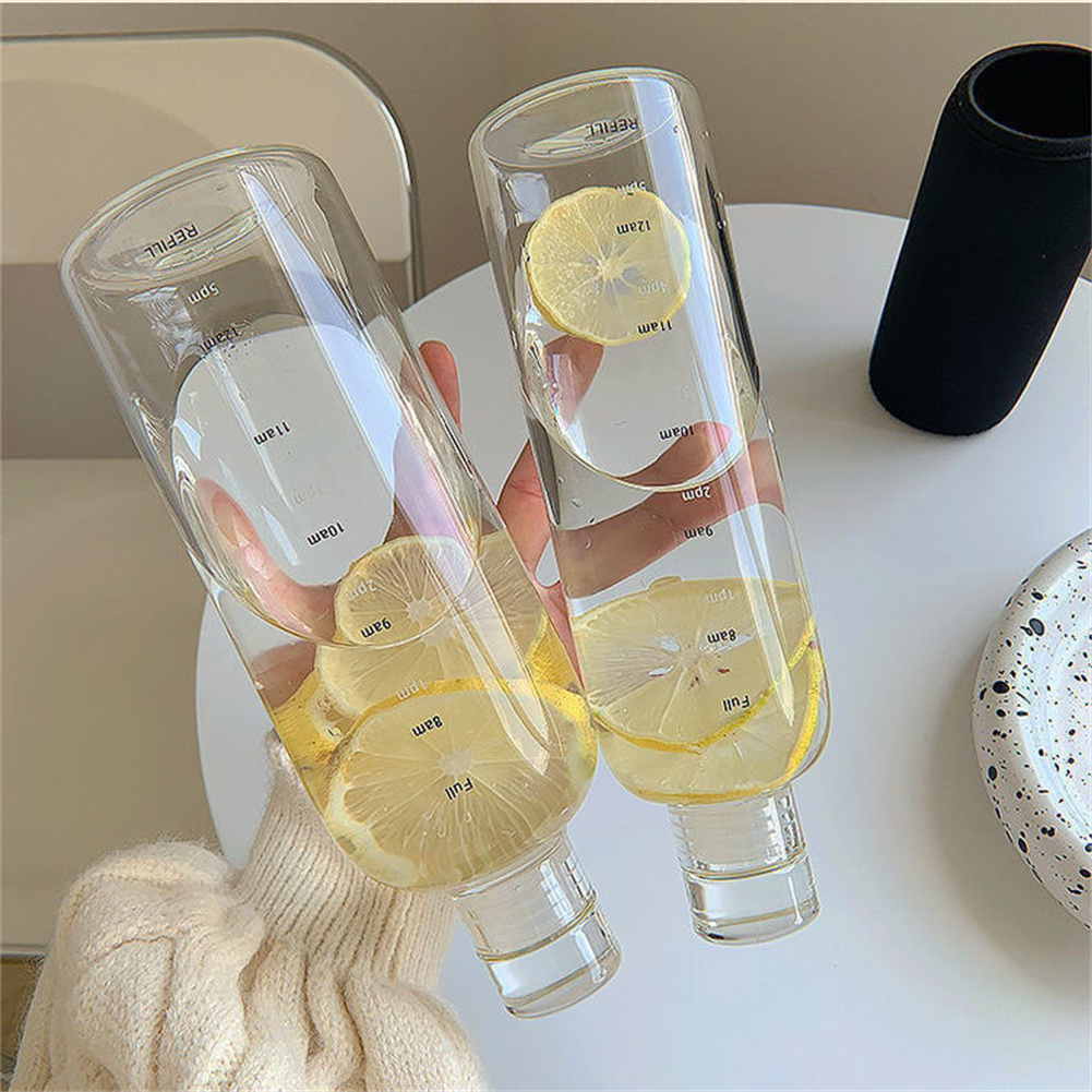 Transparent,lightweight Sports Water Bottle Portable Leak-proof Fitness Gym Water Time Scale, Sealed, Leakproof, 500ml Capacity - Image 6